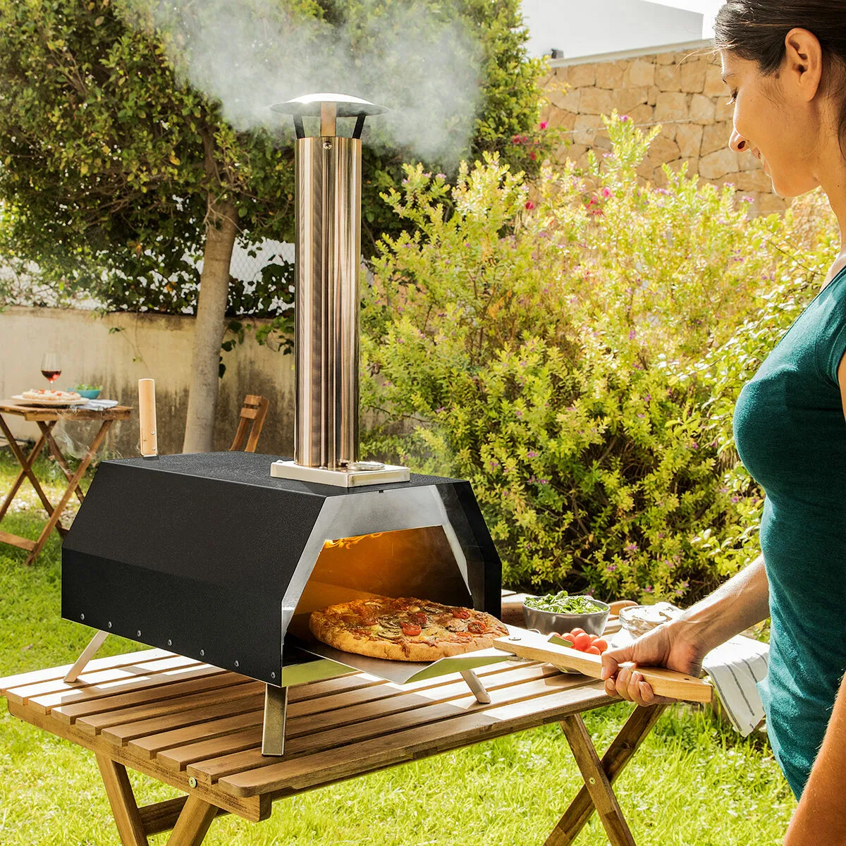 Peletová pec na pizzu s príslušenstvom Pizzahven InnovaGoods