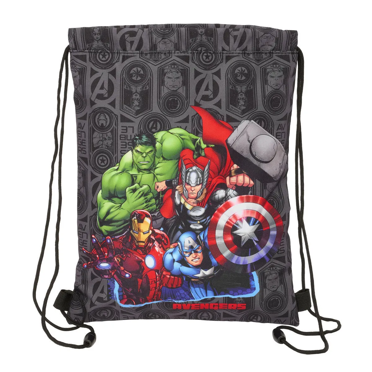 Batoh so šnúrkami The Avengers Vendetta Čierna 26 x 34 x 1 cm