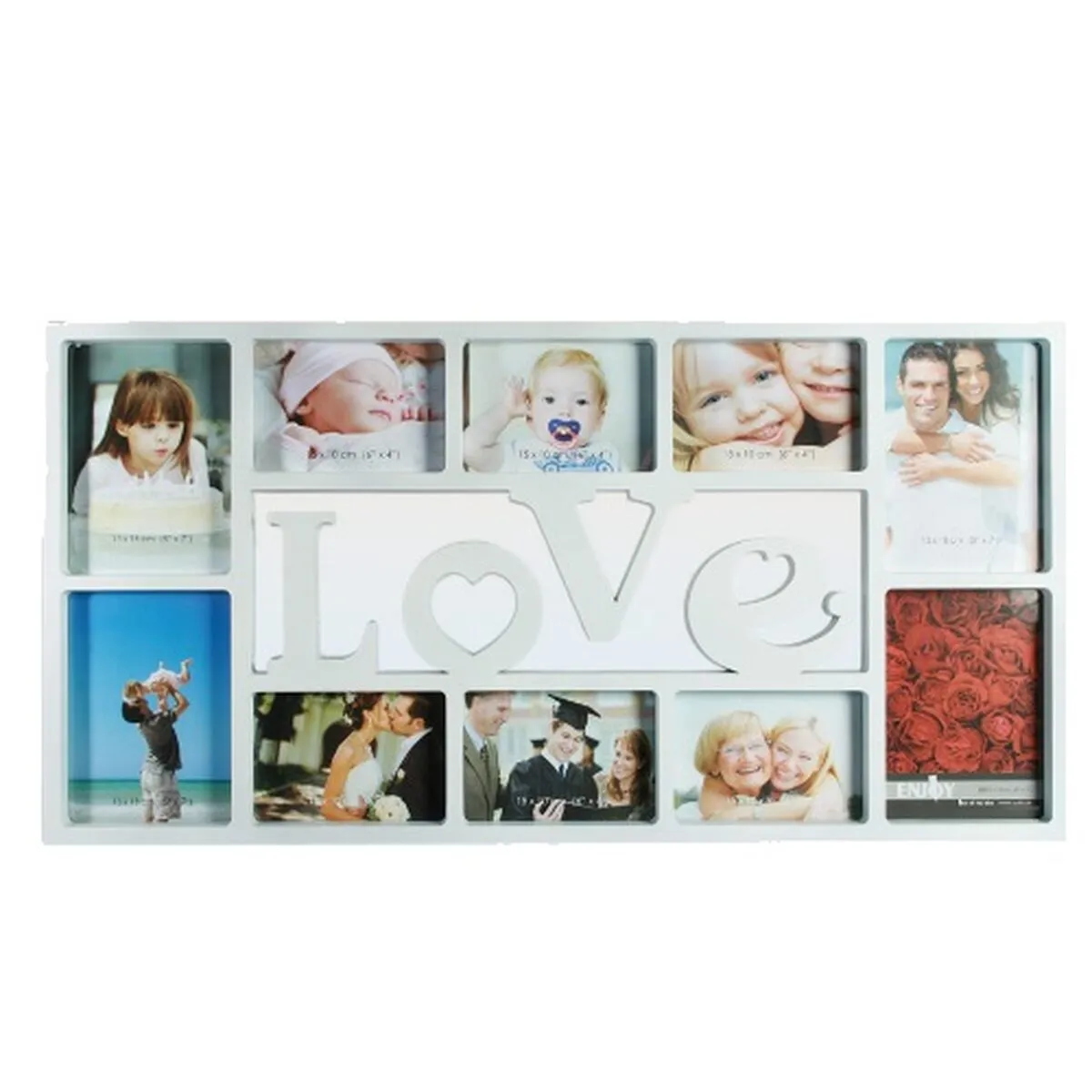 Nástenný rámik na fotky Romantic Items Drevo 10 foto