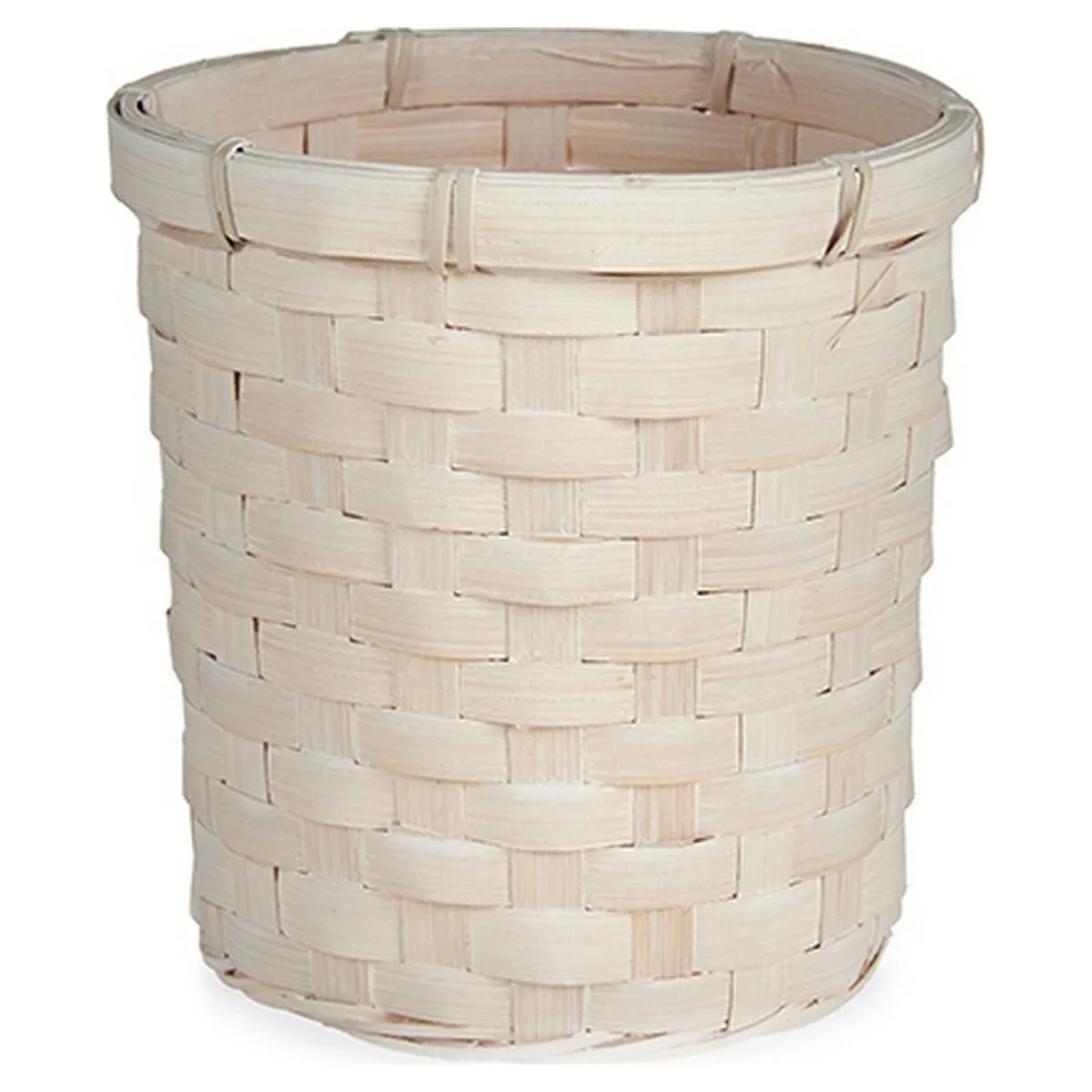 Kvetináč Gift Decor Biela PVC Bambus 17 x 15 x 17 cm Okrúhly