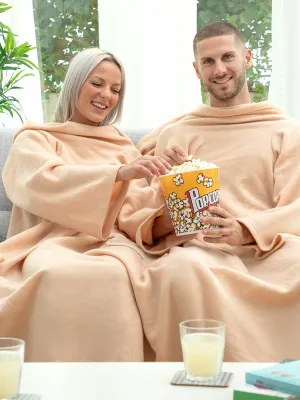 Deka s rukávmi pre dve osoby s predným vreckom Doublanket InnovaGoods