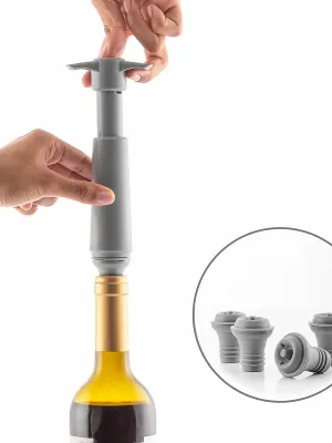 Vákuová pumpa a zátky na víno Winuum InnovaGoods (4 vrchnáky)