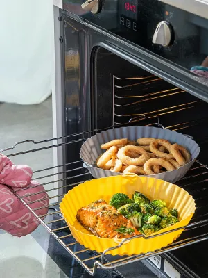Silikónové koše so štetcom pre vdušné fritézy Mollicon InnovaGoods 2 kusov