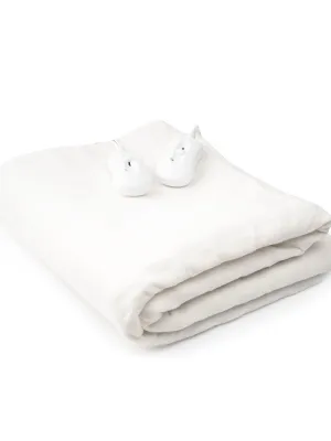 Dvojitá elektrická vyhrievacia deka do postele Blewarm InnovaGoods 60+60 W 140 x 160 cm Biela