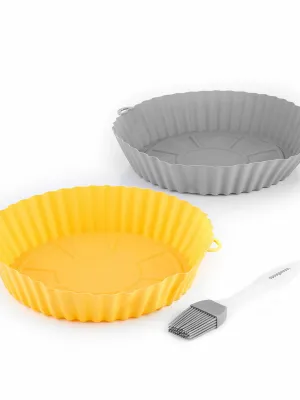 Silikónové koše so štetcom pre vdušné fritézy Mollicon InnovaGoods 2 kusov