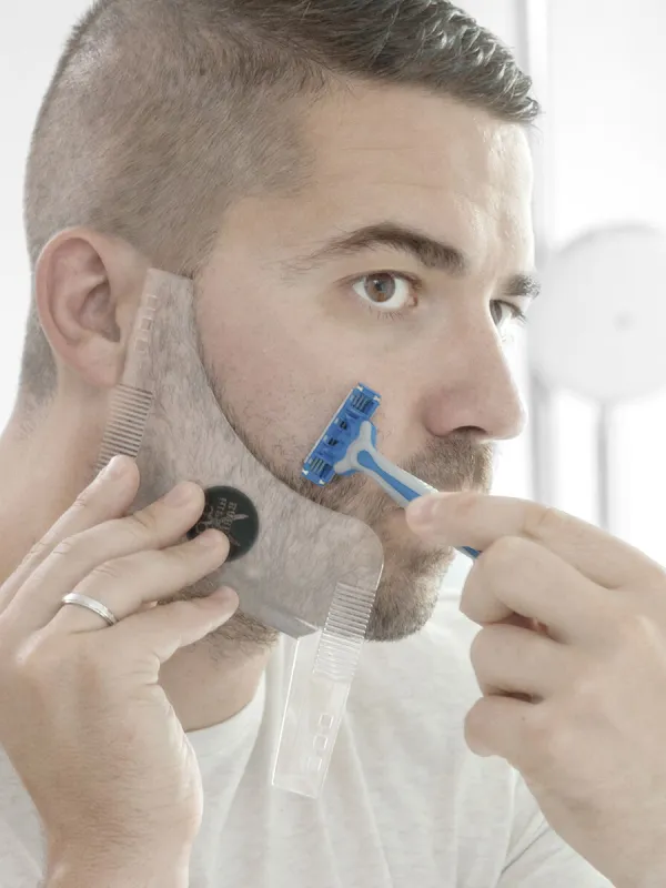 Produkt šablóna na strihanie briadky Hipster Barber InnovaGoods Obrázok