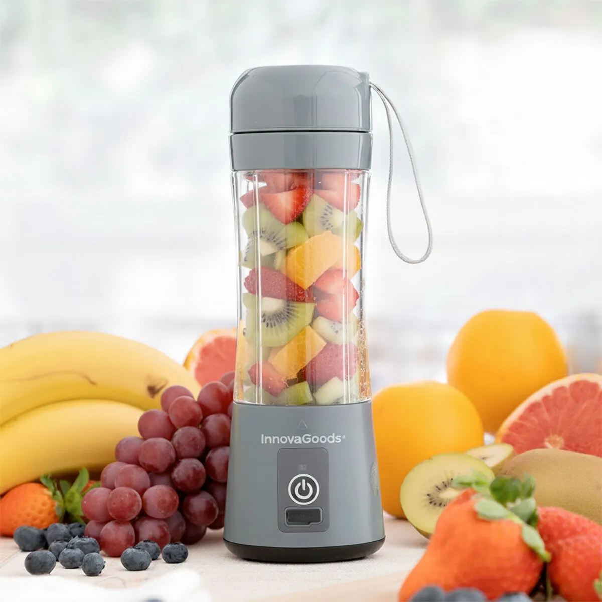 Nabíjateľný prenosný mixér s pohárom Shakuit InnovaGoods