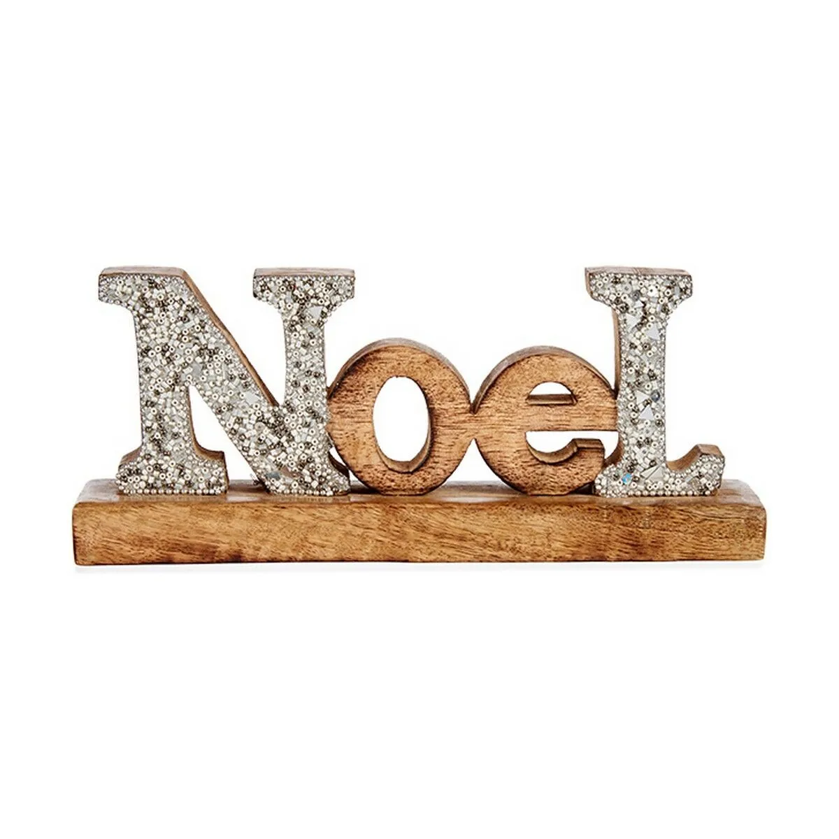 Dekoratívne postava Krist+ Noel Striebristý Trblietky 6,5 x 10 x 25 cm