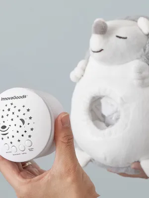 Plyšová hračka ježko s bielym šumom a projektorom na nočné svetlo Spikey InnovaGoods