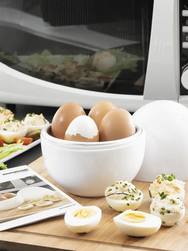 Produkt Varič na Vajíčka do Mikrovlnnej Rúry s Receptami Boilegg InnovaGoods Obrázok