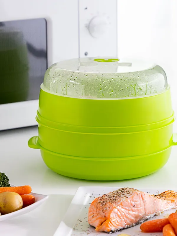 Produkt Dvojitý Naparovač do Mikrovlnnej Rúry Codowave InnovaGoods Obrázok
