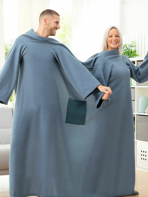 Produkt Deka s rukávmi pre dve osoby s predným vreckom Doublanket InnovaGoods Obrázok