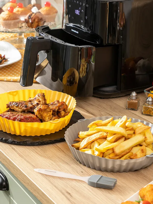 Produkt Silikónové koše so štetcom pre vdušné fritézy Mollicon InnovaGoods 2 kusov Obrázok