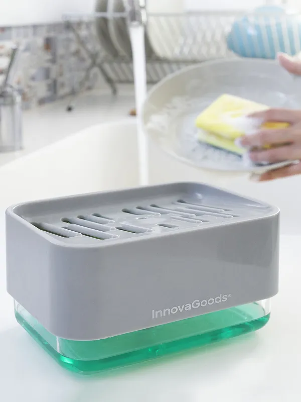 Produkt Dávkovač na mydlo 2 v 1 na umývadlo Pushoap InnovaGoods Obrázok